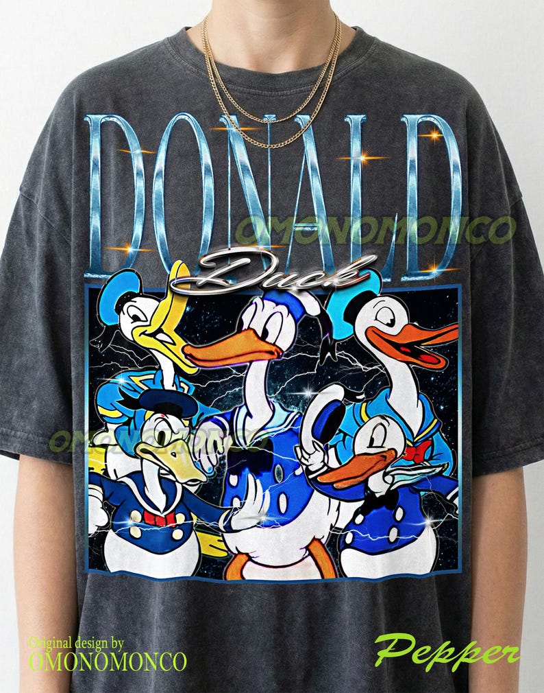DONALD DUCK Vintage Shirt, Donald Duck Homage Tshirt, Donald Duck Fan, Donald Duck Retro 90s Sweater, Donald Duck Merch #saf