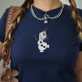 Custom Embroidered Frozen Olaf Baby Tee, Disney Olaf Shirt, Disney Princess Crop Tee, Family Matching Outfit, Disney Vacation Shirt