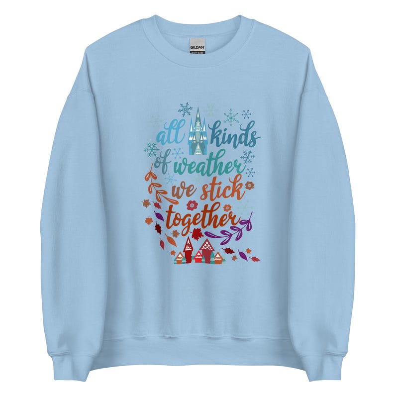 Frozen Christmas Sweatshirt Anna and Elsa Sisters White Christmas Song Sweatshirt