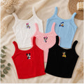 Disney Embroidered Tank Top, Mickey Minnie Daisy Donald Goofy Spaghetti Strap , Cute Summer Outfit, Soft Fabric, Trendy 2026