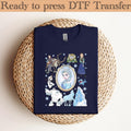 Disney Frozen Elsa and Anna Coquette Bow DTF Transfer, Olaf Sven Kristoff DTF, Winter Princess Shirt, Snowflake Castle DTF, Ready to Press