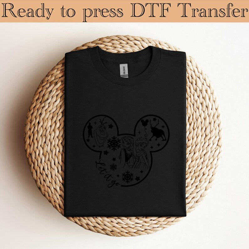 Disney Frozen Elsa DTF, Elsa Let It Go DTF Transfer, Disney Frozen Elsa And Anna DTF, Disney Elsa Frozen Shirt, Elsa And Anna Shirt