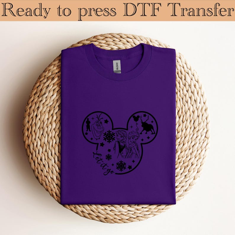 Disney Frozen Elsa DTF, Elsa Let It Go DTF Transfer, Disney Frozen Elsa And Anna DTF, Disney Elsa Frozen Shirt, Elsa And Anna Shirt