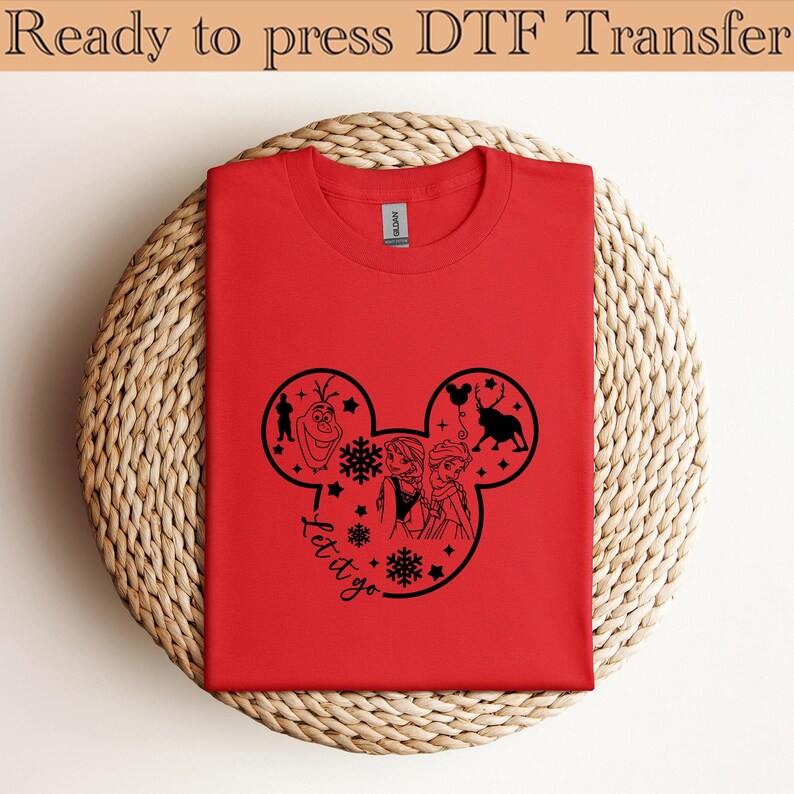 Disney Frozen Elsa DTF, Elsa Let It Go DTF Transfer, Disney Frozen Elsa And Anna DTF, Disney Elsa Frozen Shirt, Elsa And Anna Shirt