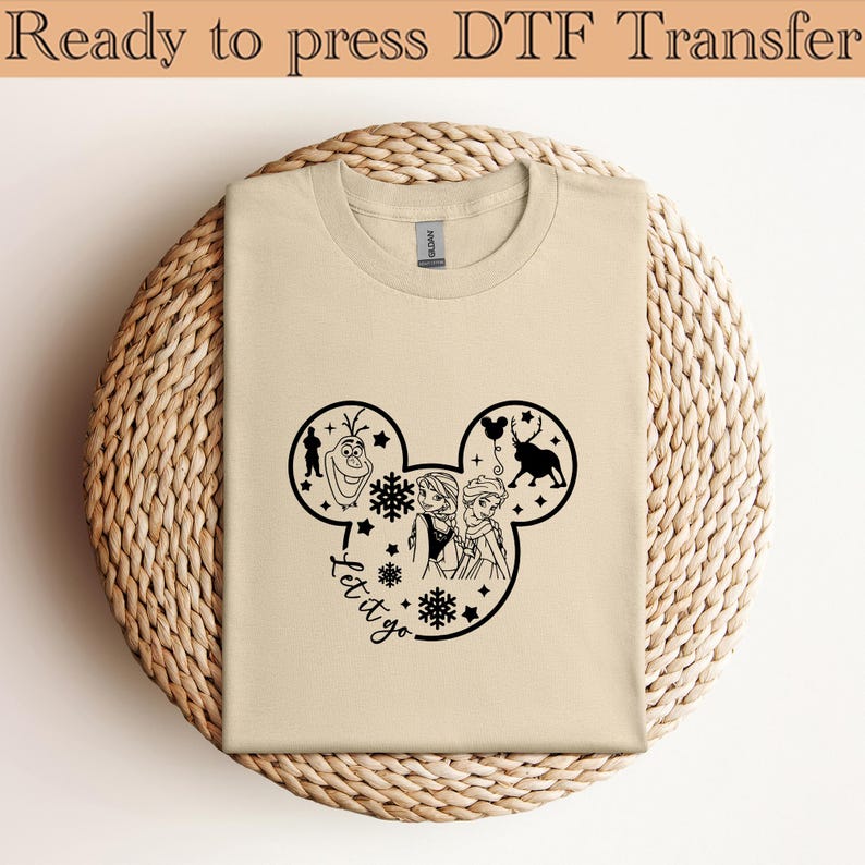 Disney Frozen Elsa DTF, Elsa Let It Go DTF Transfer, Disney Frozen Elsa And Anna DTF, Disney Elsa Frozen Shirt, Elsa And Anna Shirt