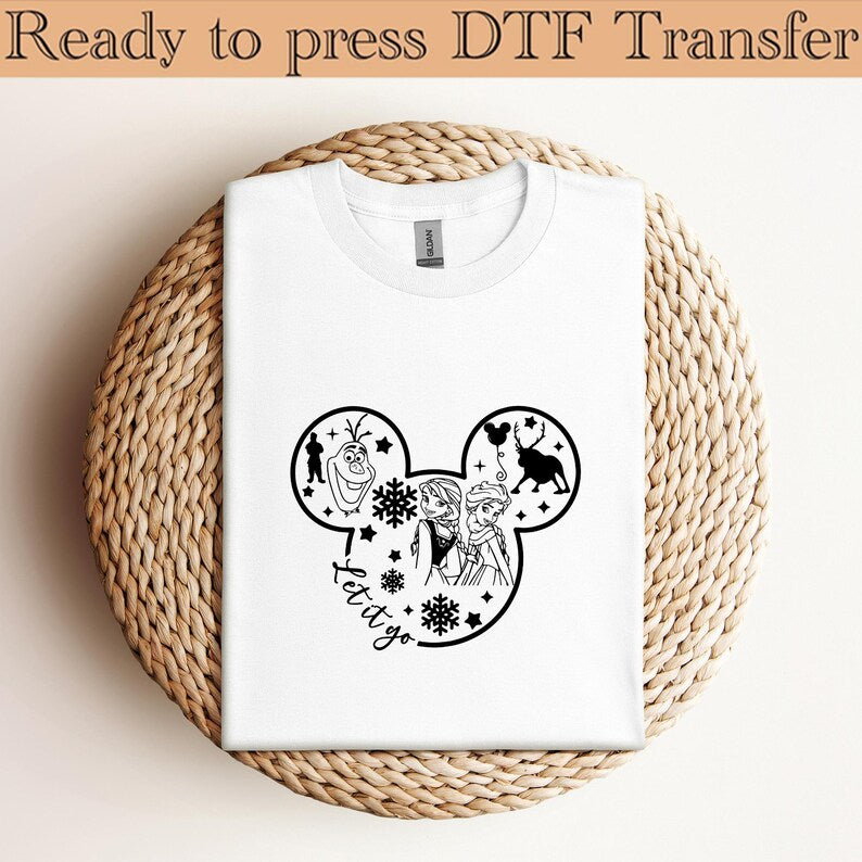 Disney Frozen Elsa DTF, Elsa Let It Go DTF Transfer, Disney Frozen Elsa And Anna DTF, Disney Elsa Frozen Shirt, Elsa And Anna Shirt