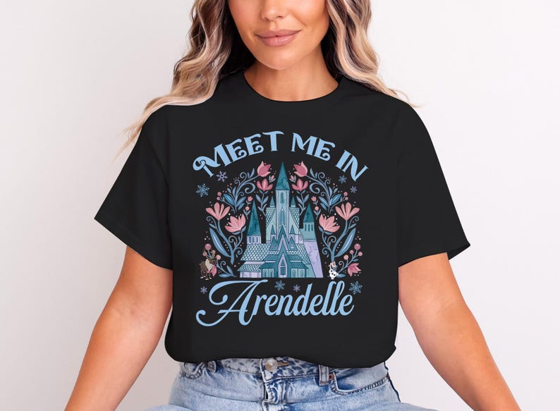 Meet Me In Arendelle Castle Shirt, Frozen Disney Shirts, Princess Elsa and Anna Disneyland Birthday T-shirts