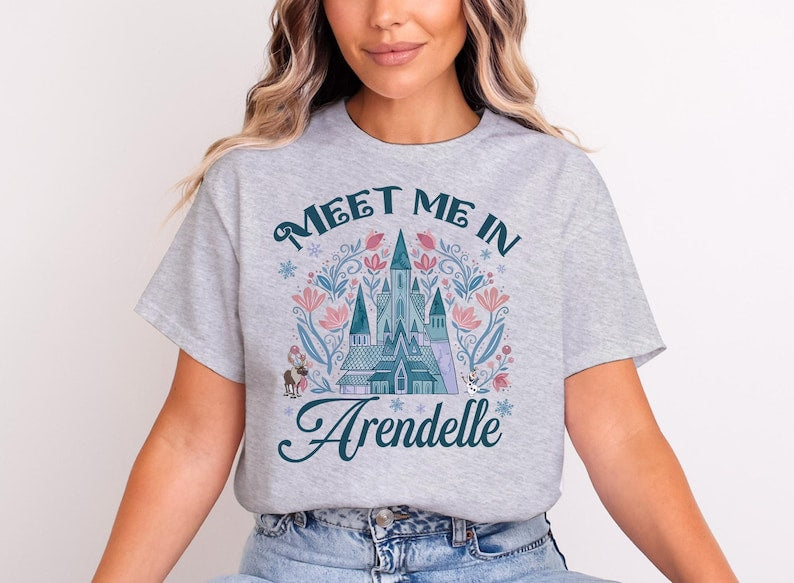 Meet Me In Arendelle Castle Shirt, Frozen Disney Shirts, Princess Elsa and Anna Disneyland Birthday T-shirts