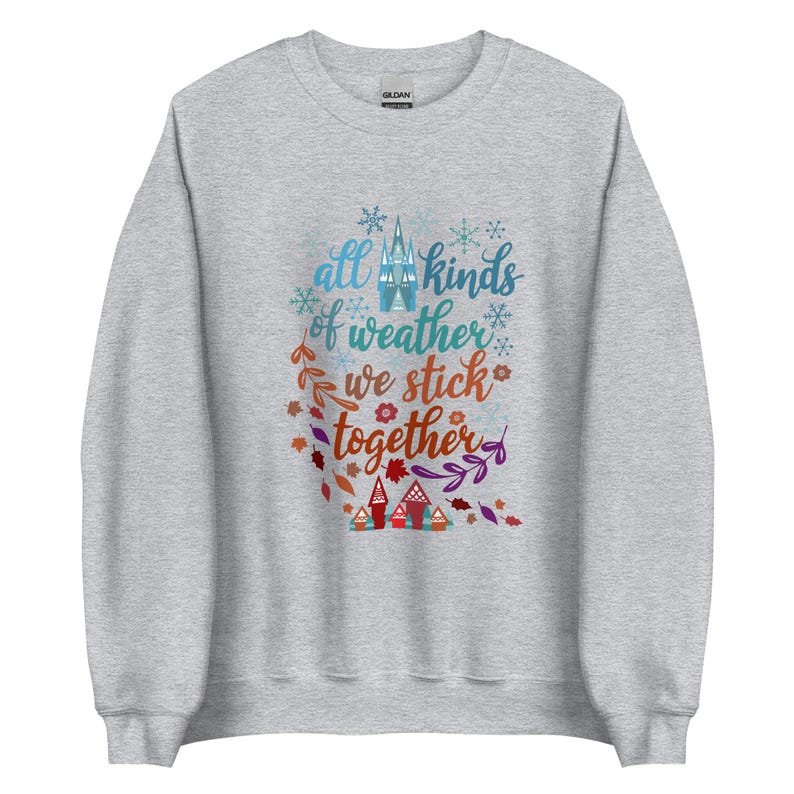 Frozen Christmas Sweatshirt Anna and Elsa Sisters White Christmas Song Sweatshirt
