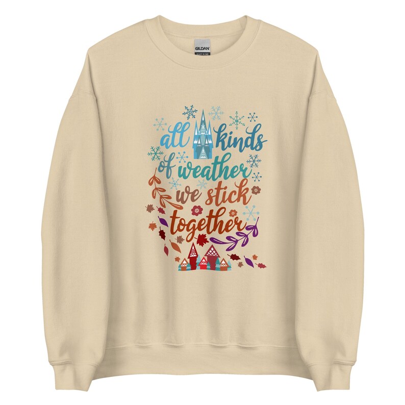 Frozen Christmas Sweatshirt Anna and Elsa Sisters White Christmas Song Sweatshirt