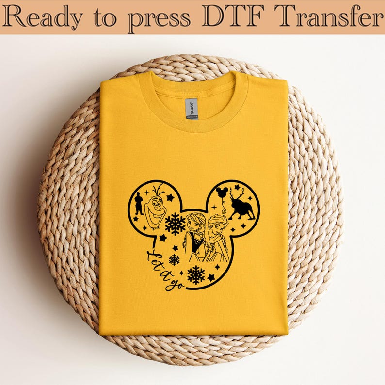 Disney Frozen Elsa DTF, Elsa Let It Go DTF Transfer, Disney Frozen Elsa And Anna DTF, Disney Elsa Frozen Shirt, Elsa And Anna Shirt