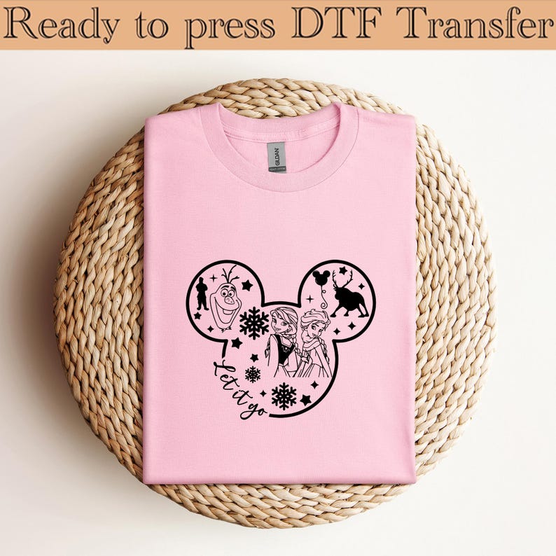 Disney Frozen Elsa DTF, Elsa Let It Go DTF Transfer, Disney Frozen Elsa And Anna DTF, Disney Elsa Frozen Shirt, Elsa And Anna Shirt