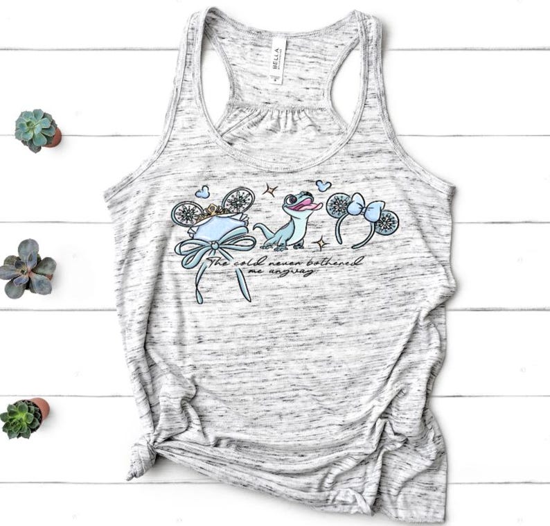 Elsa Princess Minnie Ears Tanks /Disney Trip Tank/Cute Elsa Tank Top/Disneyland Tank/Disney Girls Trip/The Cold Never Bothered ME Anyway