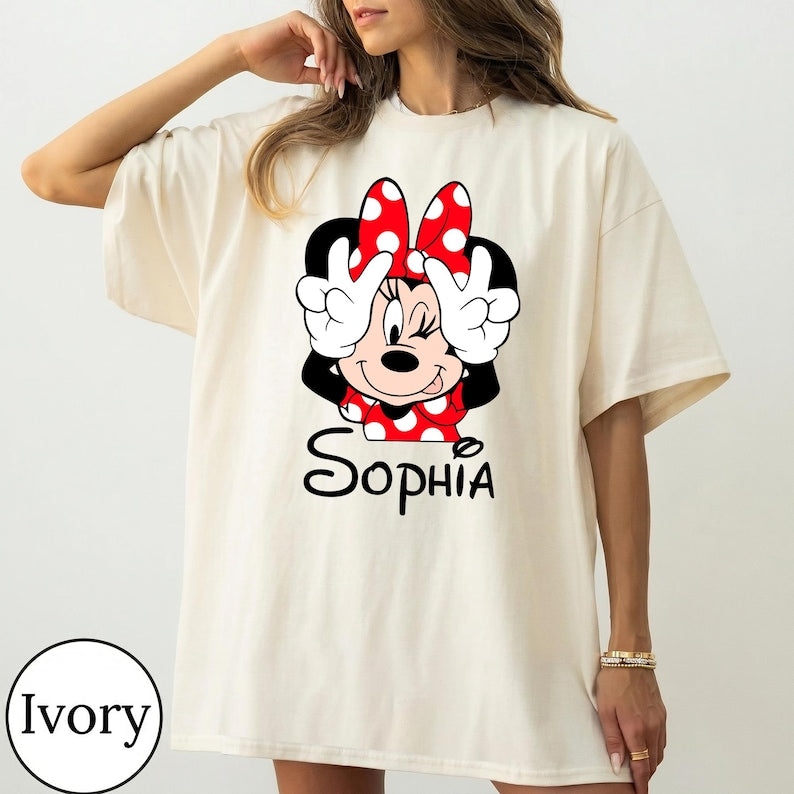 Custom Disney Family Matching Shirt, Personalized Name Disneyland Group Trip Tee