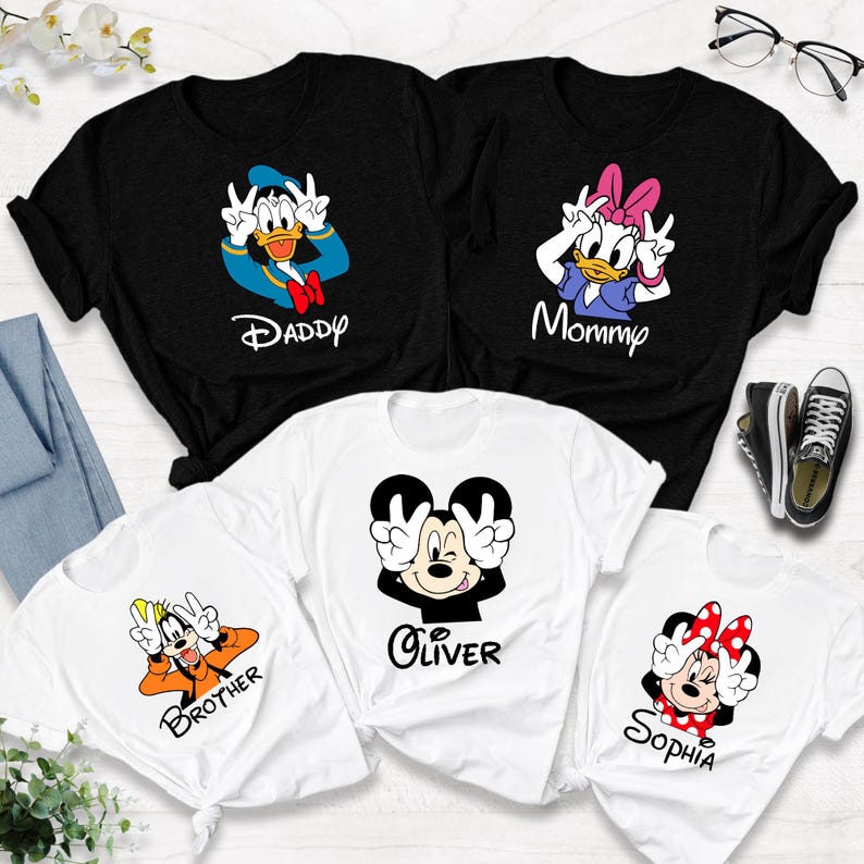 Custom Disney Family Matching Shirt, Personalized Name Disneyland Group Trip Tee