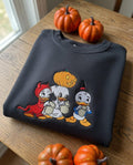Embroidered Huey Dewey Louie Halloween Shirt, Disney Halloween Duck Sweatshirt, Trick Or Treat, Spooky Season Shirt, WDW Disneyland Trip