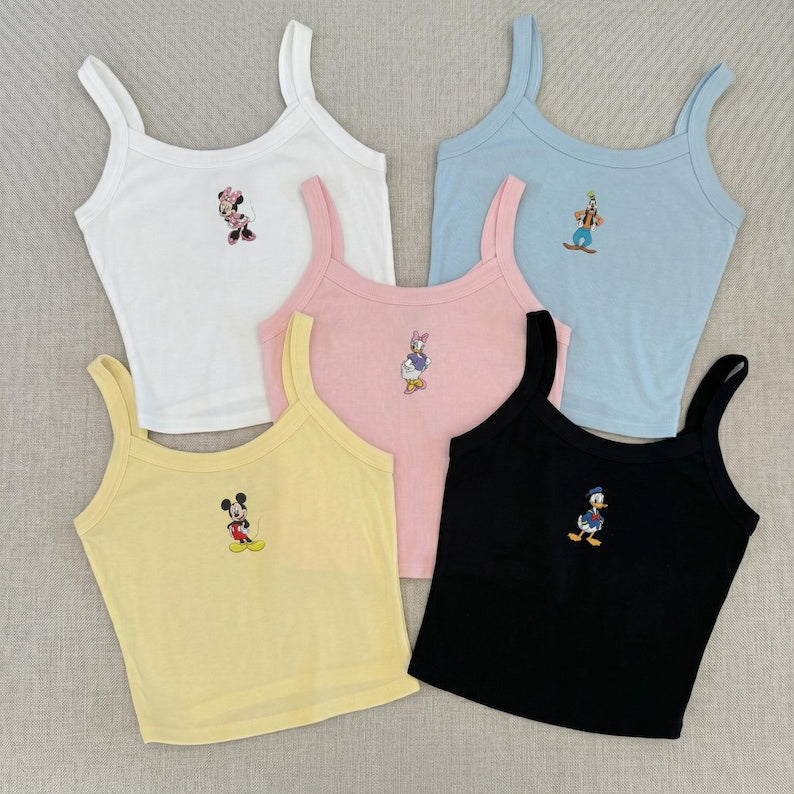Disney Character Embroidered Tank Top, Mickey Minnie Donald product image 2
