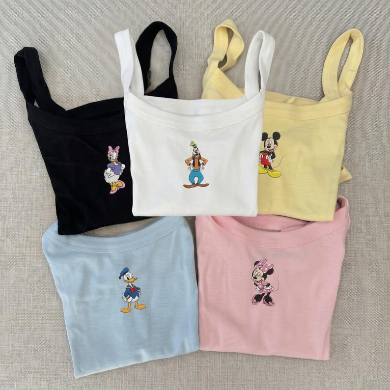 Disney Character Embroidered Tank Top, Mickey Minnie Donald product image 1