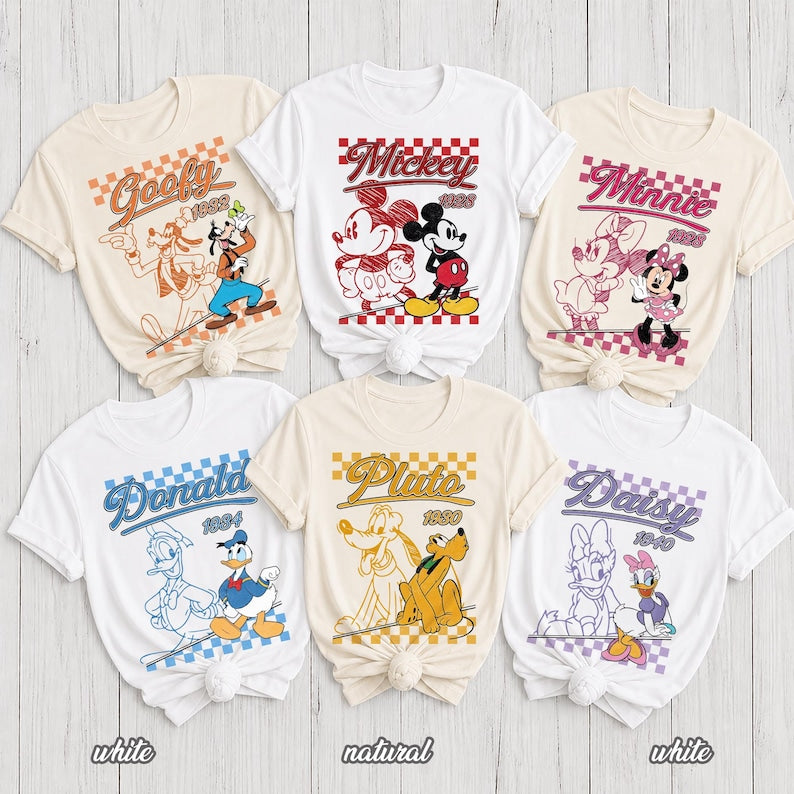 Vintage Disney Family Shirts, Retro Mickey Minnie Friends product image 2