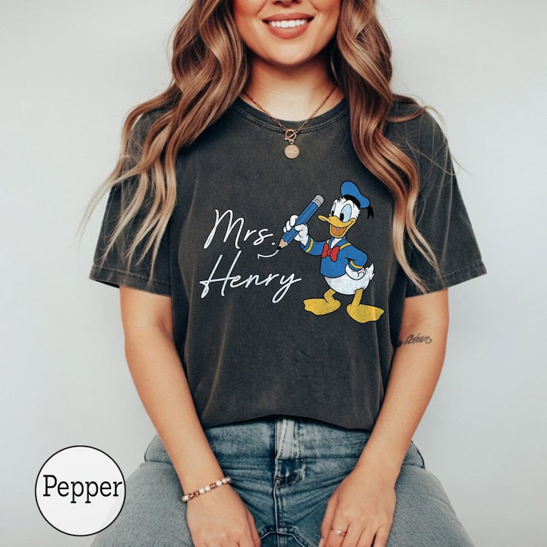 Custom Disney Teacher Shirt, Mickey Minnie Teacher Tee, Personalized Teacher Gift, Back to School Shirt, Disney Alphabet, School Team Top
