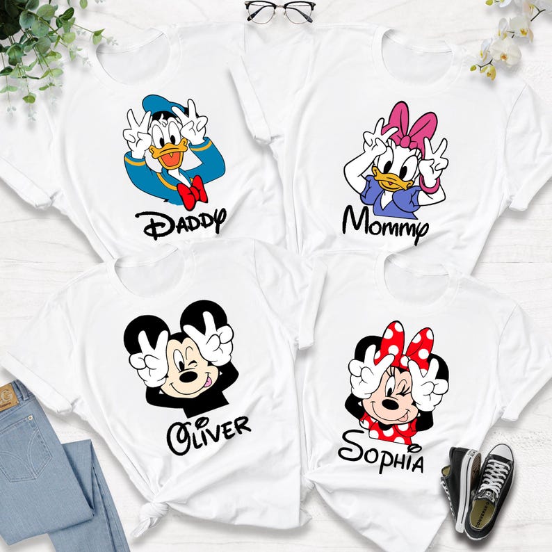 Custom Disney Family Matching Shirt, Personalized Name Disneyland Group Trip Tee