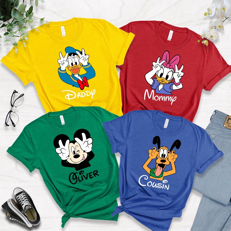 Custom Disney Family Matching Shirt, Personalized Name Disneyland Group Trip Tee