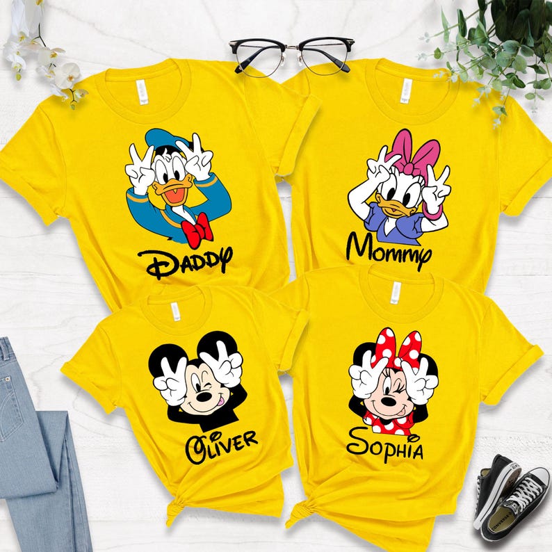 Custom Disney Family Matching Shirt, Personalized Name Disneyland Group Trip Tee