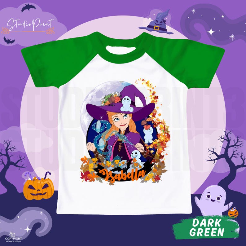 Personalized Princess Halloween Raglan Shirt, Family Matching IH9