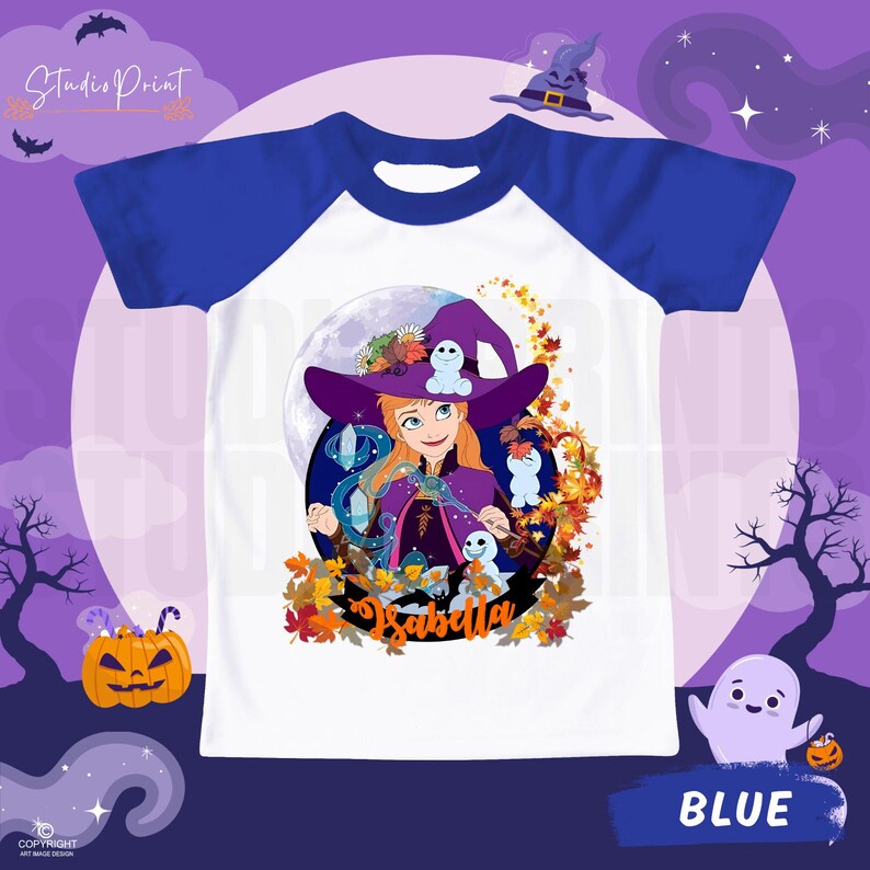 Personalized Princess Halloween Raglan Shirt, Family Matching IH9