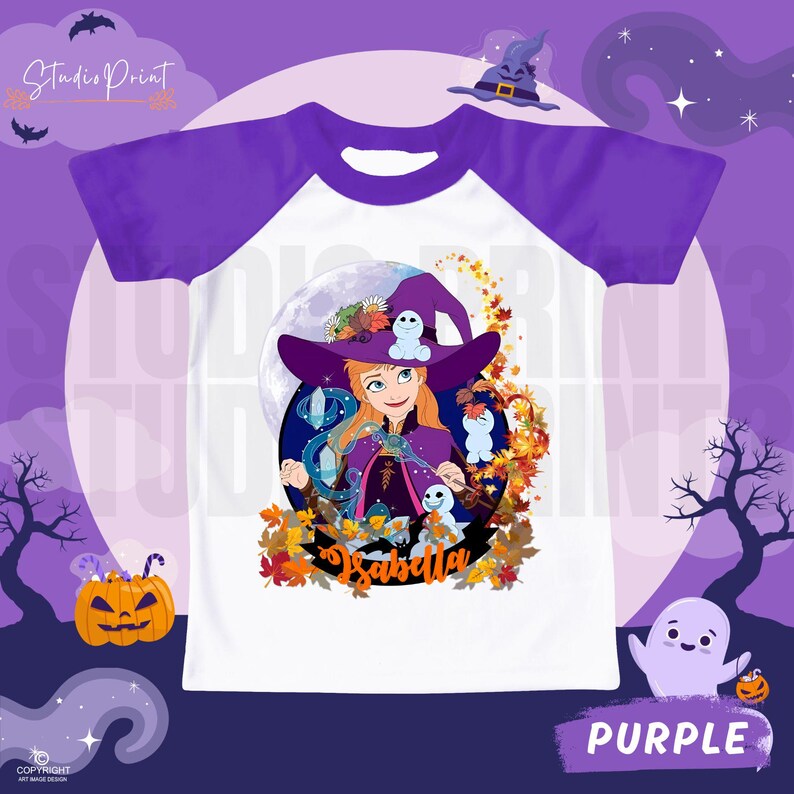 Personalized Princess Halloween Raglan Shirt, Family Matching IH9