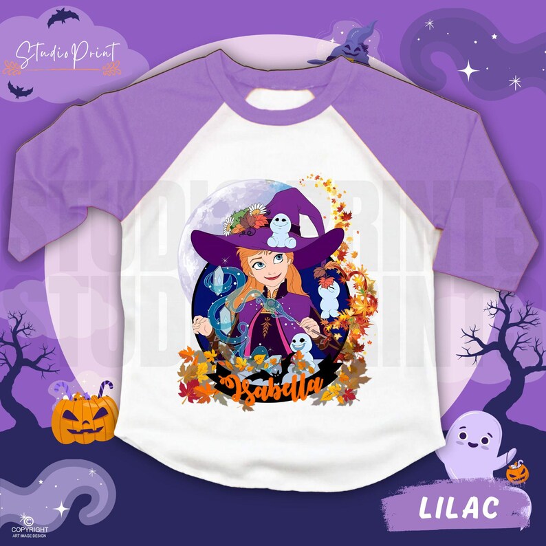 Personalized Princess Halloween Raglan Shirt, Family Matching IH9