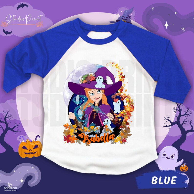 Personalized Princess Halloween Raglan Shirt, Family Matching IH9