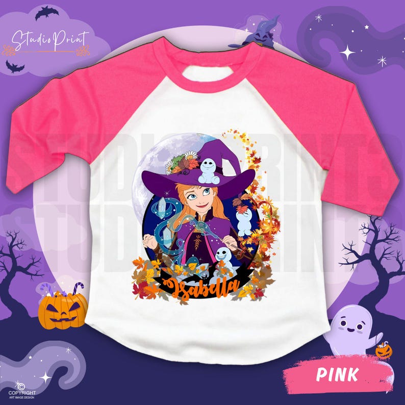 Personalized Princess Halloween Raglan Shirt, Family Matching IH9