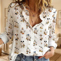 Disney Halloween Ghost Blouse, Mickey Minnie Donald Goofy Pumpkin Bucket Shirt, Women's White Button Up Spooky Cute Outfit, Halloween Outfit