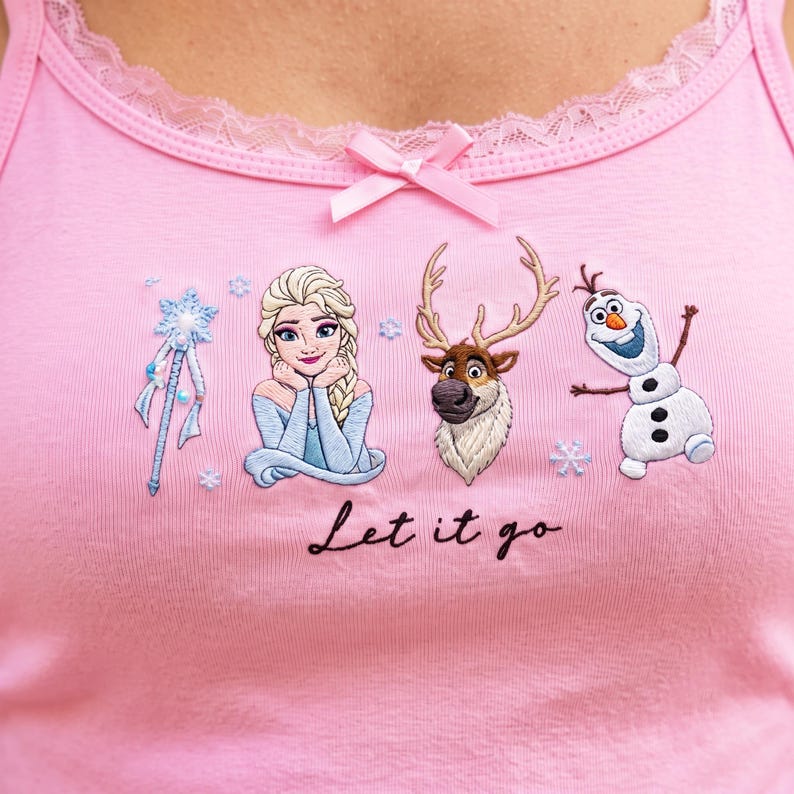 Embroidered Disney Elsa Princess Sweatshirt, Frozen Elsa Let It Go Sweatshirt, Olaf Princess Security Embroidered Shirt