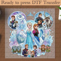 Princess Elsa Watercolor Coquette DTF Transfer, Elsa and Anna DTF, Frozen Ready To Press, Disney Ice Queen Shirt