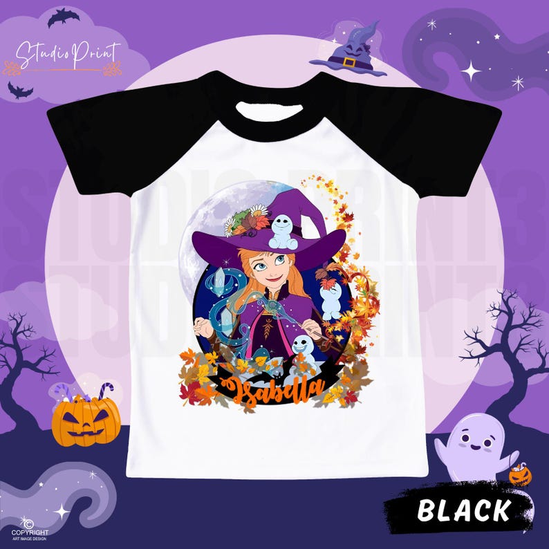 Personalized Princess Halloween Raglan Shirt, Family Matching IH9