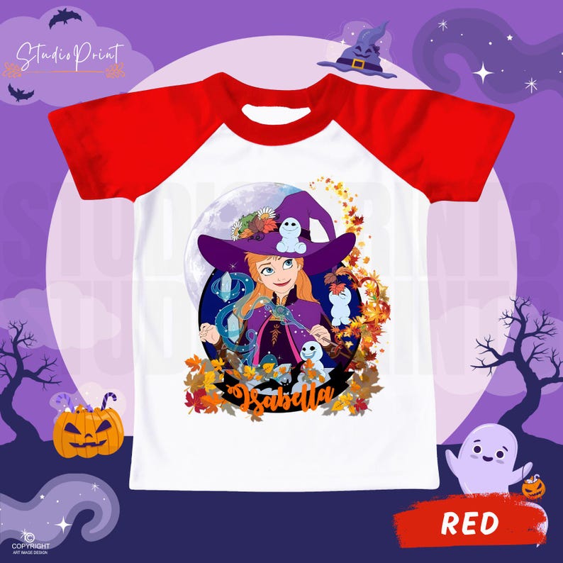Personalized Princess Halloween Raglan Shirt, Family Matching IH9