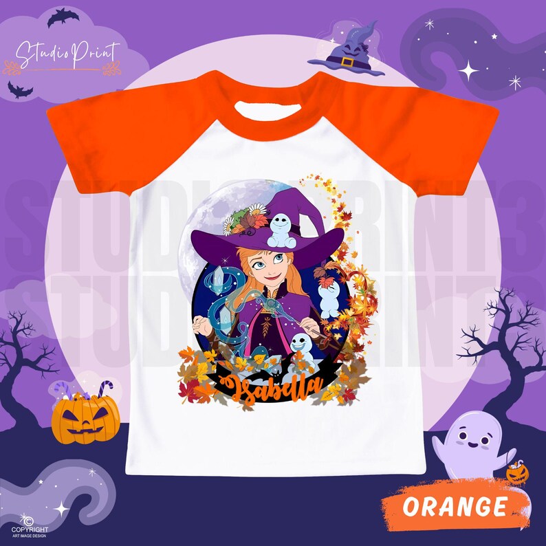 Personalized Princess Halloween Raglan Shirt, Family Matching IH9