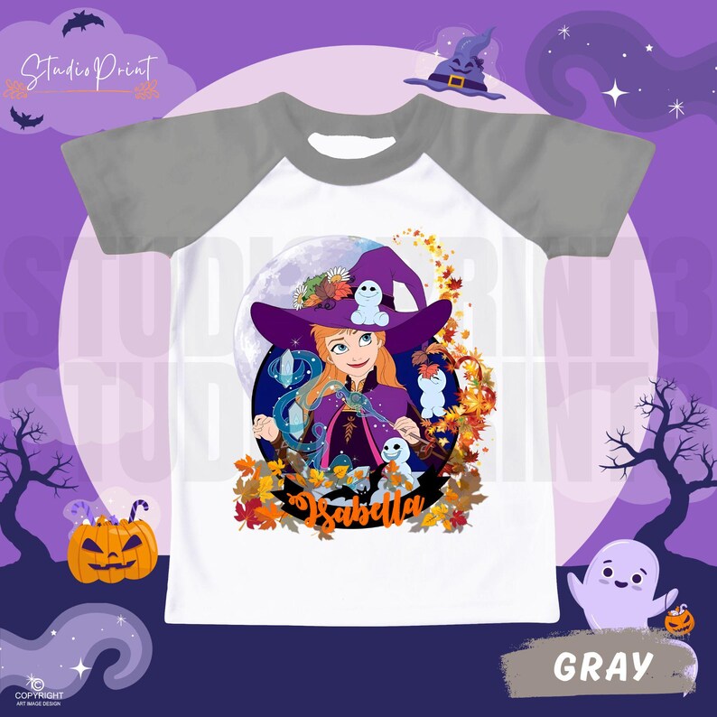 Personalized Princess Halloween Raglan Shirt, Family Matching IH9