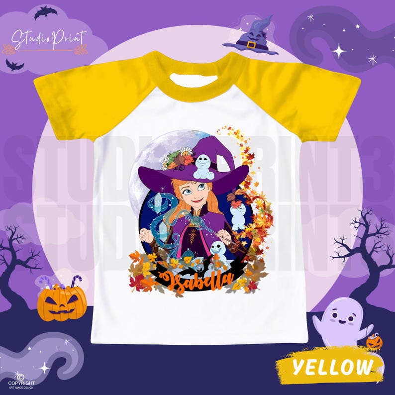 Personalized Princess Halloween Raglan Shirt, Family Matching IH9