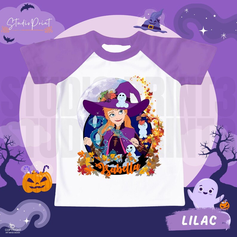 Personalized Princess Halloween Raglan Shirt, Family Matching IH9