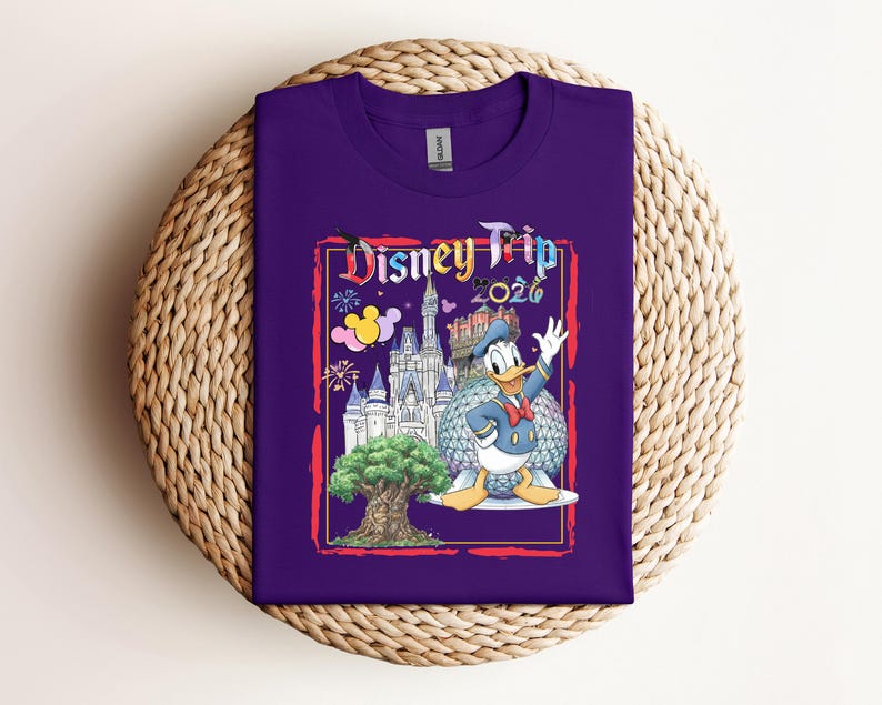 Donald Duck Disney Trip 2026 , Disneyworld Family Vacation Tee, Disney Family Matching Shirt