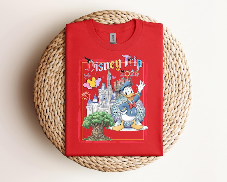 Donald Duck Disney Trip 2026 , Disneyworld Family Vacation Tee, Disney Family Matching Shirt