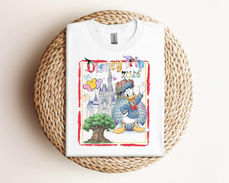Donald Duck Disney Trip 2026 , Disneyworld Family Vacation Tee, Disney Family Matching Shirt