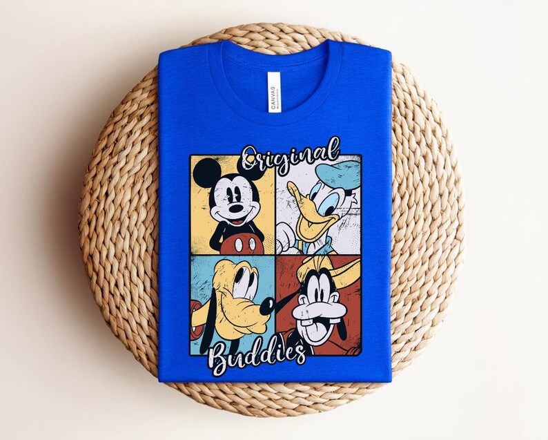 Vintage Mickey Mouse Shirt, Retro Donald Duck Graphic Tee, Classic Goofy Pluto Cartoon Shirt, Distressed Disney Friends T Shirt