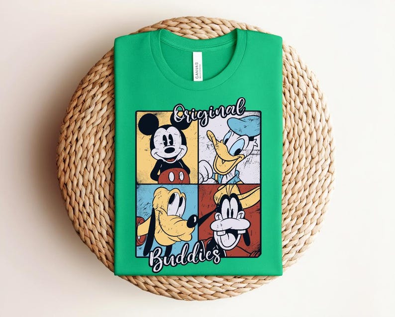 Vintage Mickey Mouse Shirt, Retro Donald Duck Graphic Tee, Classic Goofy Pluto Cartoon Shirt, Distressed Disney Friends T Shirt