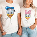 Personalized Donald Daisy Duck Shirt, Disney Vacation Sweatshirt, Cute Disney Family Top, Matching Balloon Couple Graphic Tee