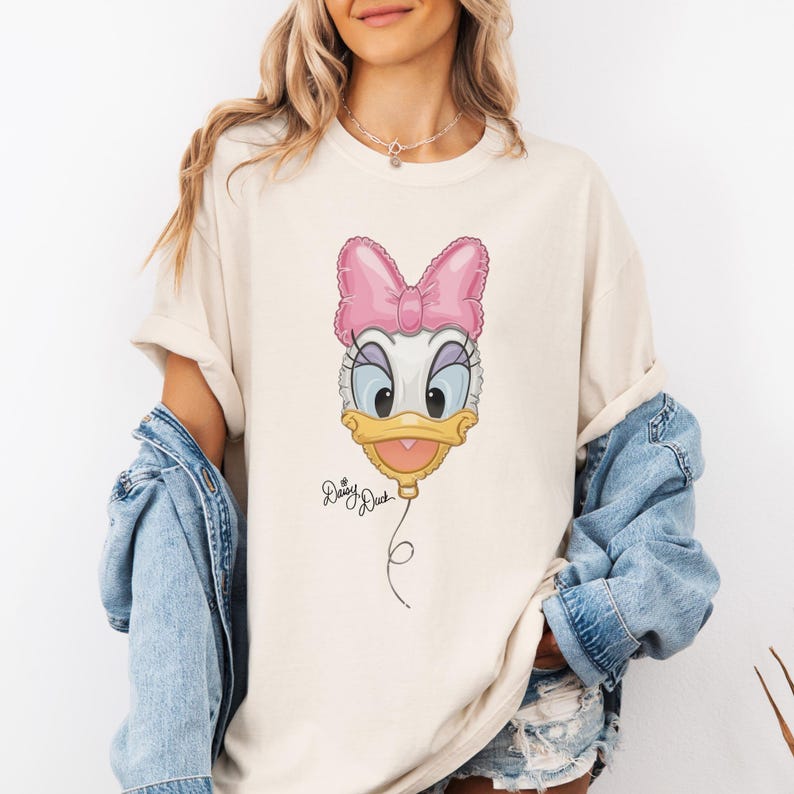 Personalized Donald Daisy Duck Shirt, Disney Vacation Sweatshirt, Cute Disney Family Top, Matching Balloon Couple Graphic Tee