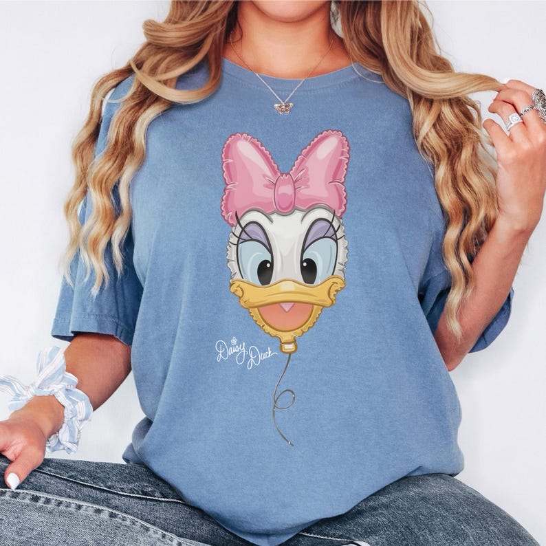 Personalized Donald Daisy Duck Shirt, Disney Vacation Sweatshirt, Cute Disney Family Top, Matching Balloon Couple Graphic Tee